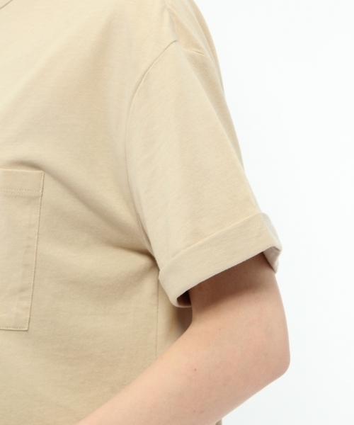 LAKOLE（ラコレ）の「【汗ジミ軽減】ロールアップスリーブクルーネックTシャツ / LAKOLE（Tシャツ/カットソー・レディース・オリーブ/ブラック/アイボリー/グレー/プラム/ホワイト・SMALL/LARGE/MEDIUM）」の20枚目の写真