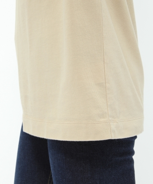 LAKOLE（ラコレ）の「【汗ジミ軽減】ロールアップスリーブクルーネックTシャツ / LAKOLE（Tシャツ/カットソー・レディース・オリーブ/ブラック/アイボリー/グレー/プラム/ホワイト・SMALL/LARGE/MEDIUM）」の13枚目の写真