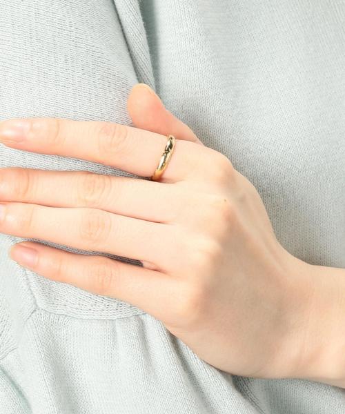 green label relaxing(グリーンレーベルリラクシング)の「KC ツイストメタル/リング ◆(リング・レディース・ゴールド/シルバー・FREE)」の5枚目の写真
