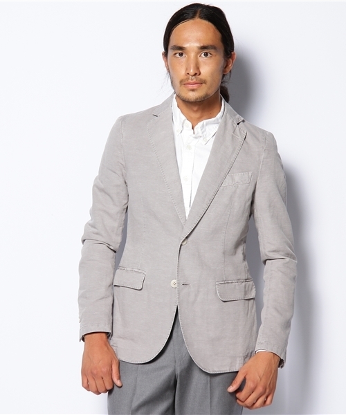 International Gallery BEAMS(インターナショナルギャラリービームス)の「Royal Hem / CTN/LIN 2B(テーラードジャケット・メンズ・オフホワイト/カーキ/ネイビー/ライトグレー・46/48/50/52)」の3枚目の写真