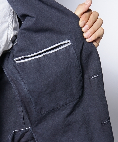 International Gallery BEAMS(インターナショナルギャラリービームス)の「Royal Hem / CTN/LIN 2B(テーラードジャケット・メンズ・オフホワイト/カーキ/ネイビー/ライトグレー・46/48/50/52)」の10枚目の写真