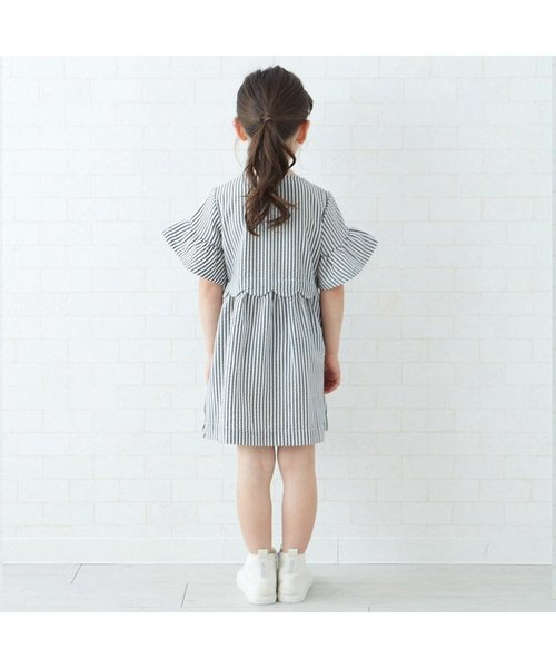 apres les cours（アプレレクール）の「半袖コートワンピース（ワンピース・キッズ・カーキ/ネイビー/ピンク・80/90/130/110/140/120/100）」の5枚目の写真