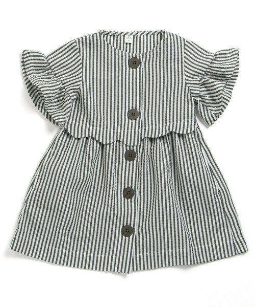 apres les cours（アプレレクール）の「半袖コートワンピース（ワンピース・キッズ・カーキ/ネイビー/ピンク・80/90/130/110/140/120/100）」の11枚目の写真