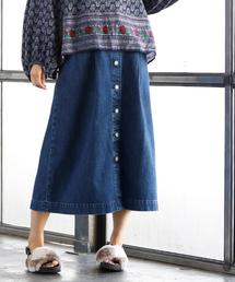 coen | USAコットンデニムスカート(デニムスカート)