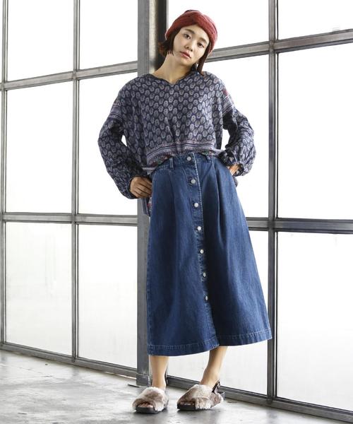 coen（コーエン）の「【大人気・追加生産】USAコットンデニムスカート（デニムスカート・レディース・ネイビー/コバルトブルー・LARGE/MEDIUM）」の17枚目の写真