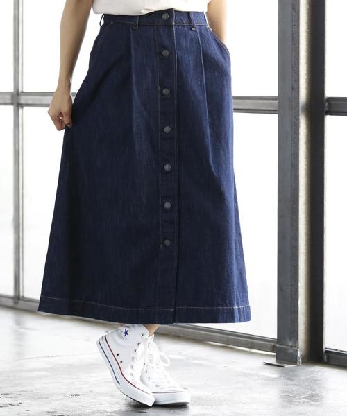 coen（コーエン）の「【大人気・追加生産】USAコットンデニムスカート（デニムスカート・レディース・ネイビー/コバルトブルー・LARGE/MEDIUM）」の19枚目の写真