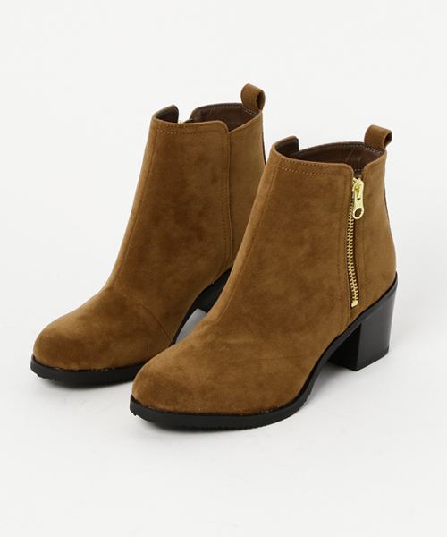 earth music&ecology（アースミュージックアンドエコロジー）の「ORiental TRafficサイドジップブーツ（ブーツ・レディース・グレー/キャメル・L/M/LL/S）」の5枚目の写真