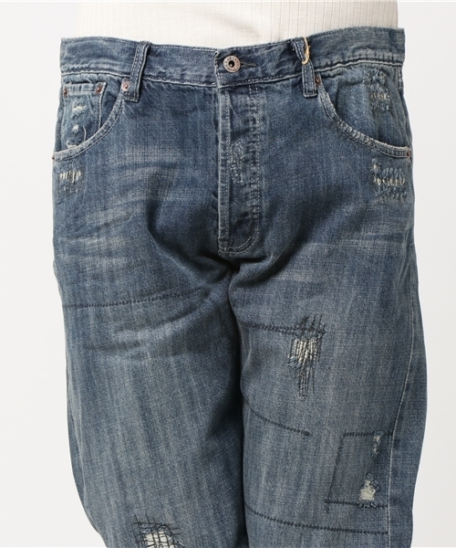 OLD BETTY'S(オールドベティーズ)の「Denim 5Pocket Damage Pants/デニム5ポケットダメージパンツ(デニムパンツ・レディース・インディゴブルー・S/M)」の13枚目の写真