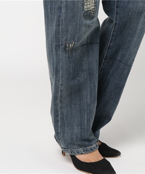 OLD BETTY'S(オールドベティーズ)の「Denim 5Pocket Damage Pants/デニム5ポケットダメージパンツ(デニムパンツ・レディース・インディゴブルー・S/M)」の7枚目の写真