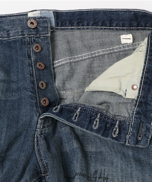 OLD BETTY'S(オールドベティーズ)の「Denim 5Pocket Damage Pants/デニム5ポケットダメージパンツ(デニムパンツ・レディース・インディゴブルー・S/M)」の5枚目の写真