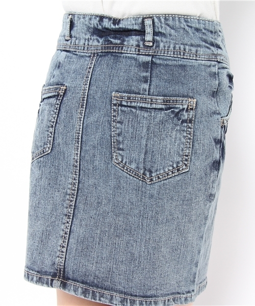 WEGO（ウィゴー）の「ケミカルストレッチデニムタイトスカート（デニムスカート・レディース・ブラック/ブルー・MEDIUM/LARGE）」の6枚目の写真