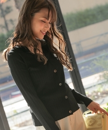 BAYFLOW | BAYFLOW／Ｖネックリブカーディガン　18SS(カーディガン/ボレロ)