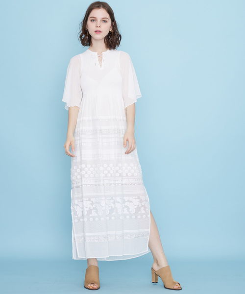 UNITED TOKYO（ユナイテッドトウキョウ）の「クイーンパネルジャカードワンピース（ワンピース・レディース・ホワイト・1）」の6枚目の写真