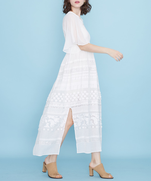 UNITED TOKYO（ユナイテッドトウキョウ）の「クイーンパネルジャカードワンピース（ワンピース・レディース・ホワイト・1）」の11枚目の写真