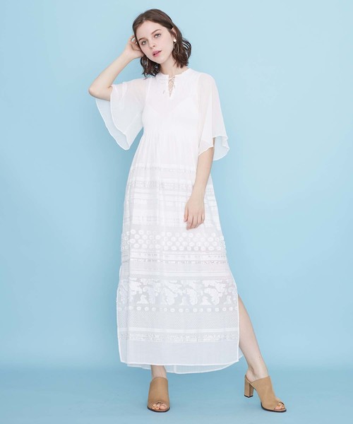 UNITED TOKYO（ユナイテッドトウキョウ）の「クイーンパネルジャカードワンピース（ワンピース・レディース・ホワイト・1）」の7枚目の写真