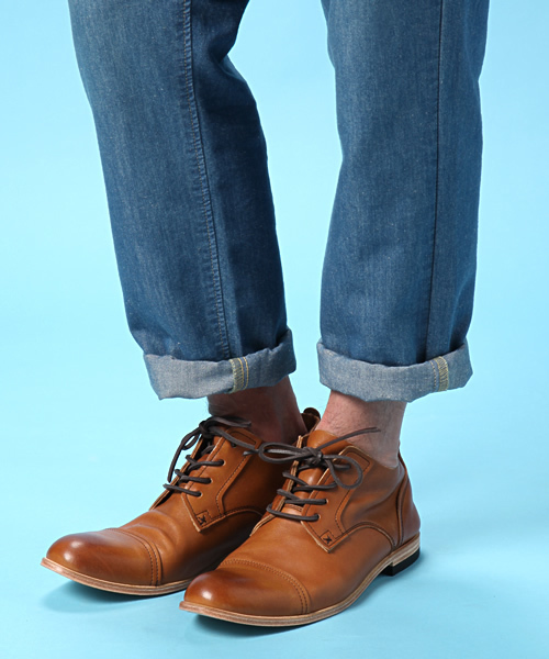 And A（アンドエー）の「Oil Leather Shoes (seesaw)（スニーカー・メンズ・ブラック/ブラウン/ライトブラウン・26.0cm/27.0cm/28.0cm）」の3枚目の写真