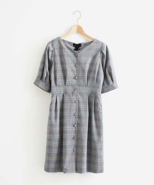 Majestic Legon マジェスティックレゴン の Iラインチェックvあきワンピ ワンピース Wear Majestic Legon マジェスティックレゴン の Iラインチェックvあきワンピ ワンピース Wear