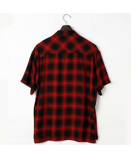 COMME CA ISM(コムサイズム)の「オンブレー チェック オープンカラー シャツ(シャツ/ブラウス・メンズ・ブラック/レッド・SMALL/MEDIUM/LARGE)」の3枚目の写真