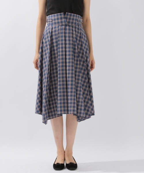 laboratory work（ラボラトリーワーク）の「ハンカチーフヘムスカート（スカート・レディース・ネイビー/グレー・MEDIUM）」の5枚目の写真