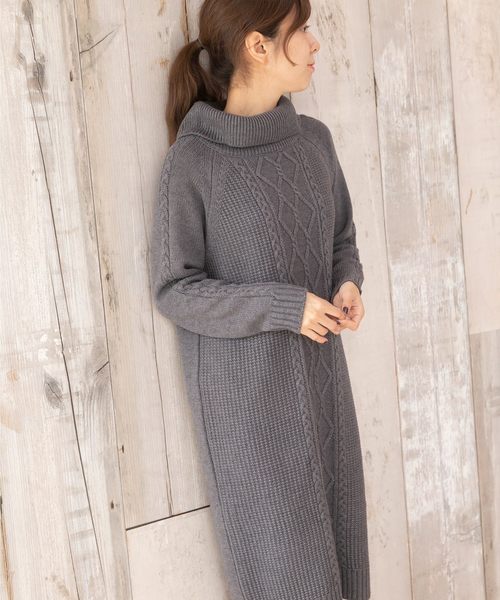 PREFERIR（プレフェリール）の「ケーブル ニット ワンピース