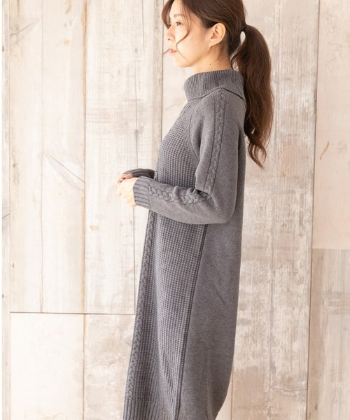 PREFERIR（プレフェリール）の「ケーブル ニット ワンピース