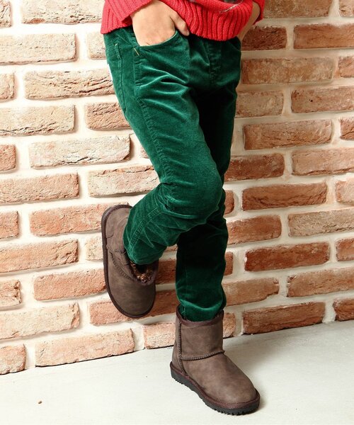 F.O.KIDS（エフオーキッズ）の「/ストレッチ別珍ストレートパンツ 10分丈（その他パンツ・キッズ・グリーン/チャコール/ダークブルー/キャメル・100/120/140/95/110/80/130/90）」の3枚目の写真