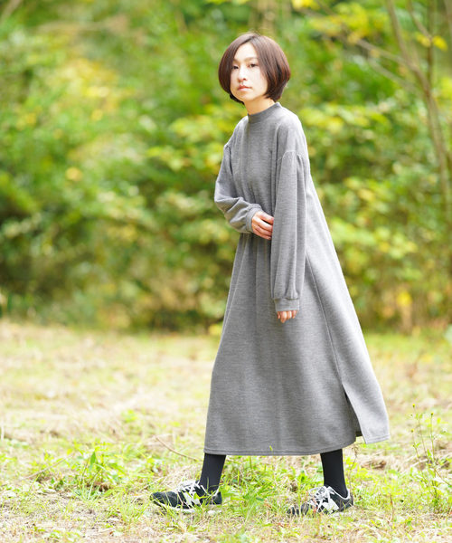 rps(アールピーエス)の「ボリューム袖ニットソーワンピース(ワンピース・レディース・グレー系その他/ブラック/杢グレー・M)」の8枚目の写真