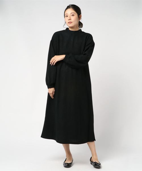 rps(アールピーエス)の「ボリューム袖ニットソーワンピース(ワンピース・レディース・グレー系その他/ブラック/杢グレー・M)」の12枚目の写真
