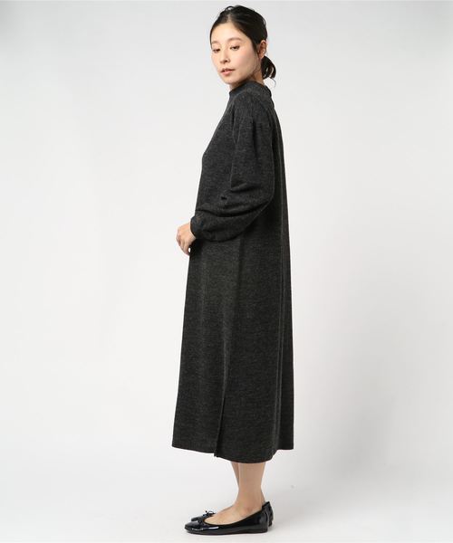 rps(アールピーエス)の「ボリューム袖ニットソーワンピース(ワンピース・レディース・グレー系その他/ブラック/杢グレー・M)」の10枚目の写真