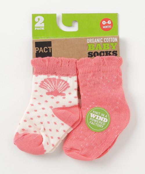 PACT(パクト)の「PACT Girl's Sock Two-Pack ベビーソックス/靴下 2足組(ソックス/靴下・キッズ・ブルー系その他/パープル系その他/ピンク系その他・0-6MONTH/6-12MONTH/12-24 M)」の3枚目の写真