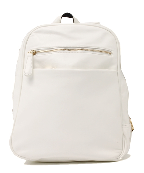 one after another NICE CLAUP（ワンアフターアナザーナイスクラップ）の「【ナイスクラップ】シンプルリュック（バックパック/リュック・レディース・ブラック/オフホワイト/パープル・FREE）」の2枚目の写真