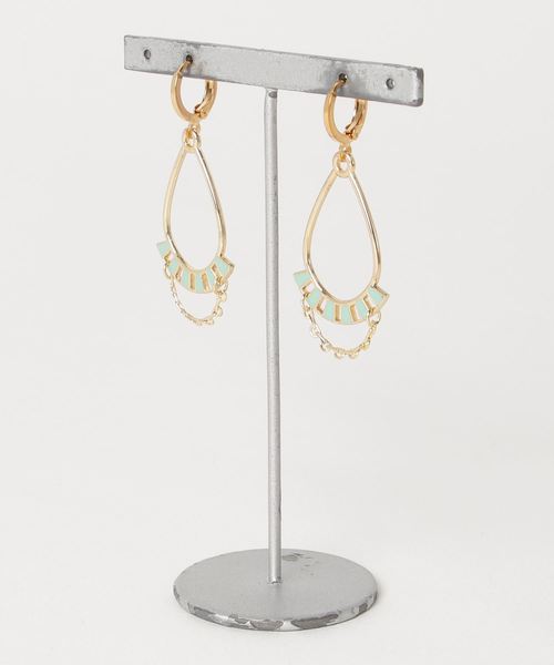 tone(トーン)の「【fleur by Miho Nakayama】チュチュピアス(ピアス(両耳用)・レディース・ホワイト/ミント/コーラルピンク・FREE)」の2枚目の写真