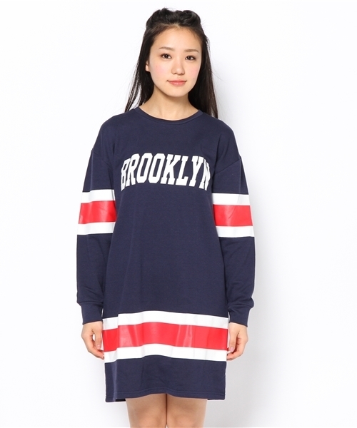 WEGO（ウィゴー）の「WEGO/バックナンバースウェットワンピース（ワンピース・レディース・オフホワイト/グリーン/ネイビー・FREE）」の10枚目の写真