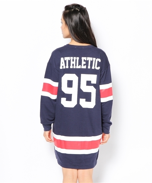 WEGO（ウィゴー）の「WEGO/バックナンバースウェットワンピース（ワンピース・レディース・オフホワイト/グリーン/ネイビー・FREE）」の12枚目の写真