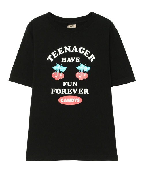 Candy Stripper(キャンディストリッパー)の「HAVE FUN Tシャツ(Tシャツ/カットソー・レディース・イエロー/オフホワイト/ブラック・2/4/3)」の1枚目の写真