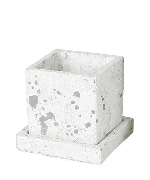 DULTON(ダルトン)の「SOLID PLANTER CUBE S/3号 植木鉢(フラワーベース・メンズ・ブラウン/グレー/グレー系その他・FREE)」の1枚目の写真