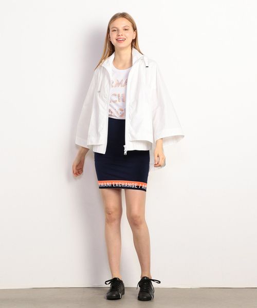 ARMANI EXCHANGE(アルマーニエクスチェンジ)の「【A|Xアルマーニ エクスチェンジ】ロゴヘム ジャージースカート(スカート・レディース・ブルー・MEDIUM/SMALL/X-SMALL)」の11枚目の写真