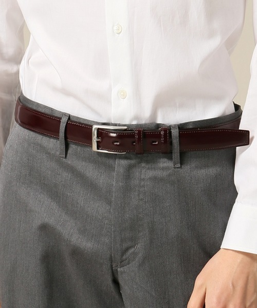 ガラスレザーベルト　EDIFICE ブラウン EDIFICE（エディフィス）の「ガラスレザーベルト（ベルト）」 - WEAR