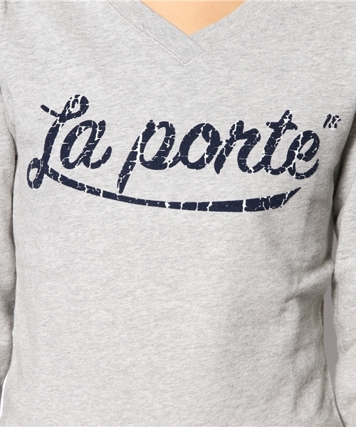 green label relaxing(グリーンレーベルリラクシング)の「La Porte フロッキーPrtウラケPOスウェット ◆(Tシャツ/カットソー・レディース・グレー/ネイビー・フリー)」の6枚目の写真