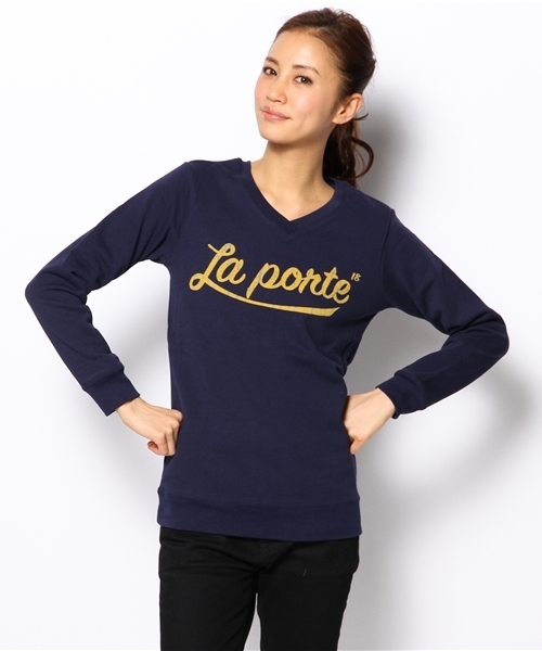 green label relaxing(グリーンレーベルリラクシング)の「La Porte フロッキーPrtウラケPOスウェット ◆(Tシャツ/カットソー・レディース・グレー/ネイビー・フリー)」の10枚目の写真