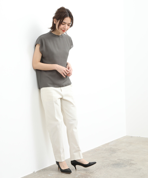 SALON adam et rope'（サロン アダム エ ロペ）の「スタンドカラードルマンブラウス（シャツ/ブラウス・レディース・ブラック/イエロー/グリーン系その他・FREE）」の13枚目の写真