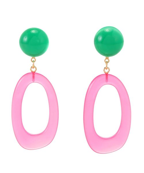 jouetie（ジュエティ）の「アクリルバイカラーピアス（ピアス（両耳用）・レディース・オレンジ/グリーン/パープル/クリア・FREE）」の2枚目の写真