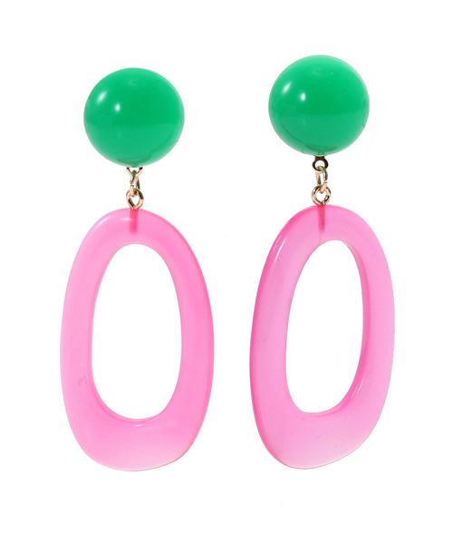 jouetie（ジュエティ）の「アクリルバイカラーピアス（ピアス（両耳用）・レディース・オレンジ/グリーン/パープル/クリア・FREE）」の5枚目の写真