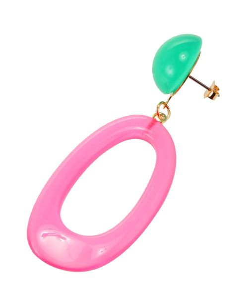 jouetie（ジュエティ）の「アクリルバイカラーピアス（ピアス（両耳用）・レディース・オレンジ/グリーン/パープル/クリア・FREE）」の6枚目の写真