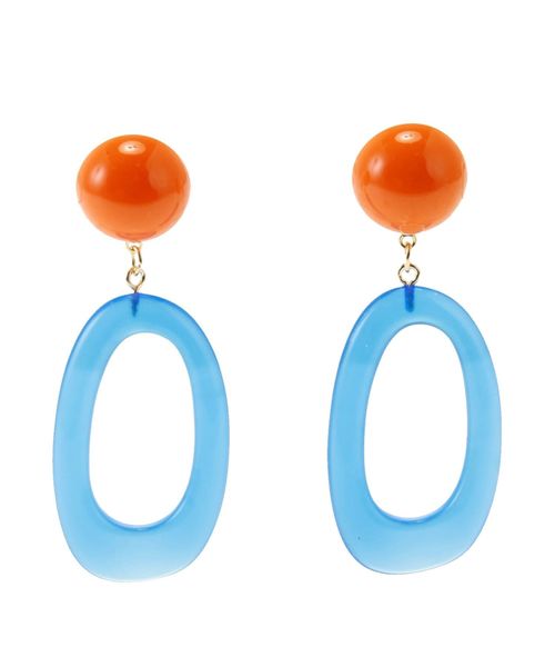 jouetie（ジュエティ）の「アクリルバイカラーピアス（ピアス（両耳用）・レディース・オレンジ/グリーン/パープル/クリア・FREE）」の9枚目の写真