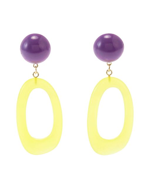 jouetie（ジュエティ）の「アクリルバイカラーピアス（ピアス（両耳用）・レディース・オレンジ/グリーン/パープル/クリア・FREE）」の10枚目の写真