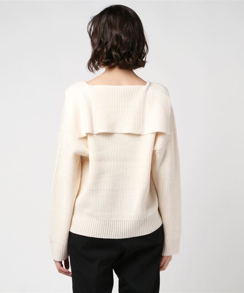 LOWRYS FARM（ローリーズファーム）の「セーラープルオーバー　858357（ニット/セーター・レディース・アイボリー/カーキ/ライトグレー・FREE）」の4枚目の写真