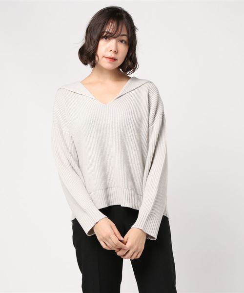 LOWRYS FARM（ローリーズファーム）の「セーラープルオーバー　858357（ニット/セーター・レディース・アイボリー/カーキ/ライトグレー・FREE）」の15枚目の写真