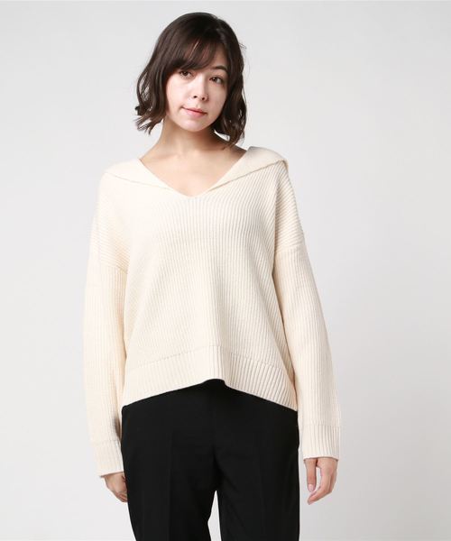 LOWRYS FARM（ローリーズファーム）の「セーラープルオーバー　858357（ニット/セーター・レディース・アイボリー/カーキ/ライトグレー・FREE）」の11枚目の写真