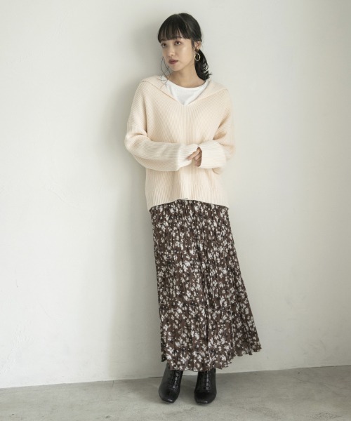 LOWRYS FARM（ローリーズファーム）の「セーラープルオーバー　858357（ニット/セーター・レディース・アイボリー/カーキ/ライトグレー・FREE）」の6枚目の写真